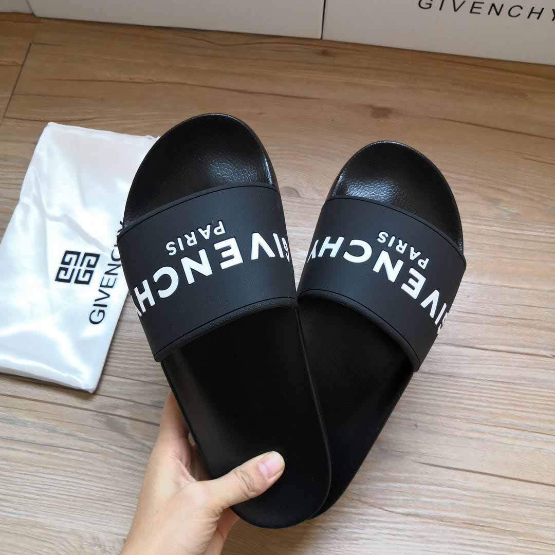 Givenchy Logo-Print Rubber Slides Sandals - everydesigner