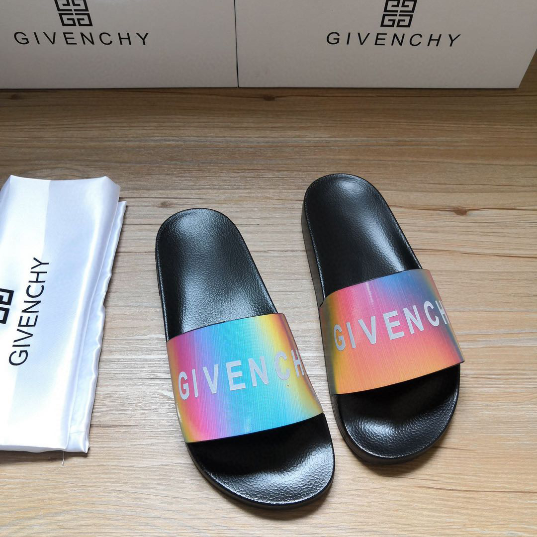 Logo-Print Rubber Slides Sandals - everydesigner