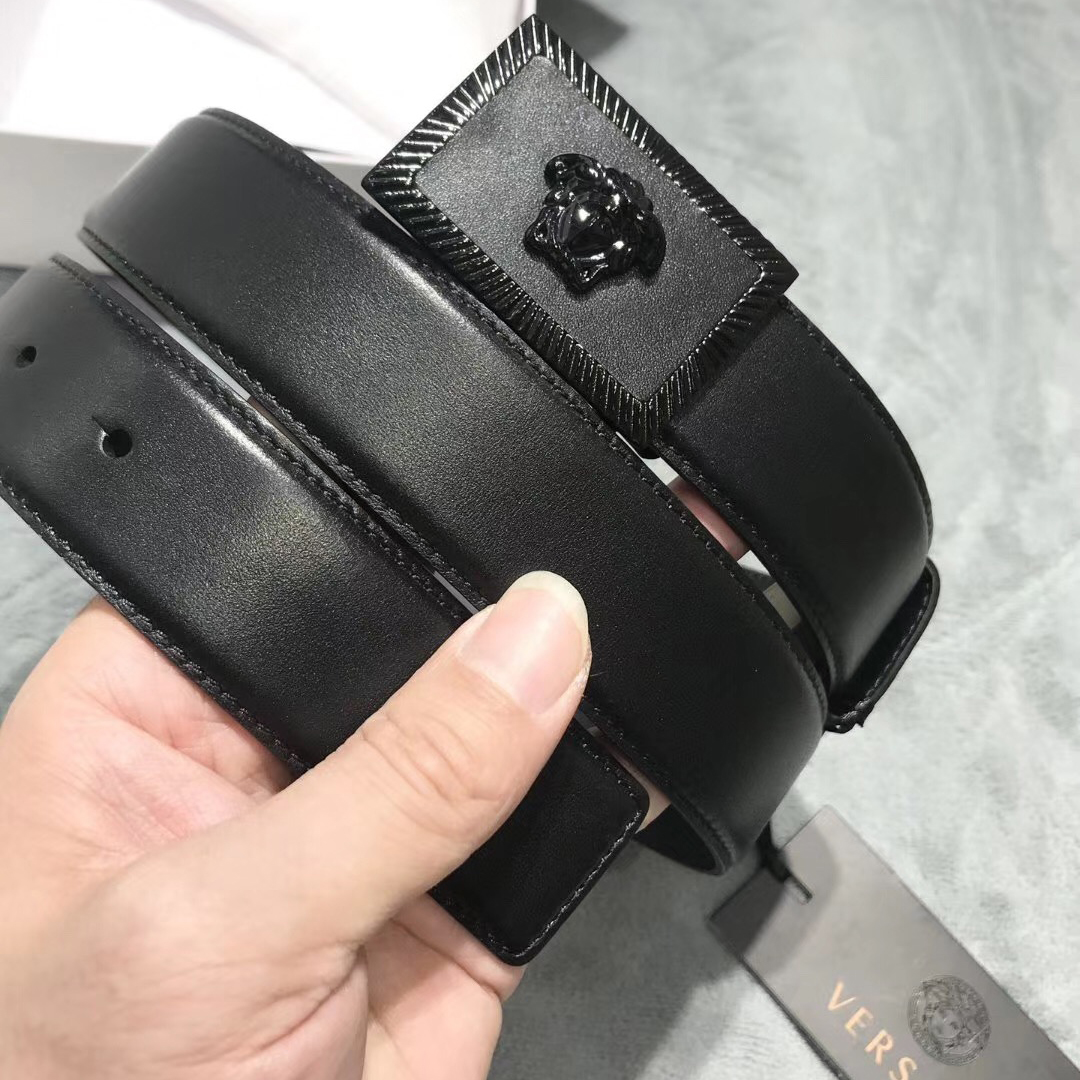 Versace Medusa Head Leather Belt - everydesigner