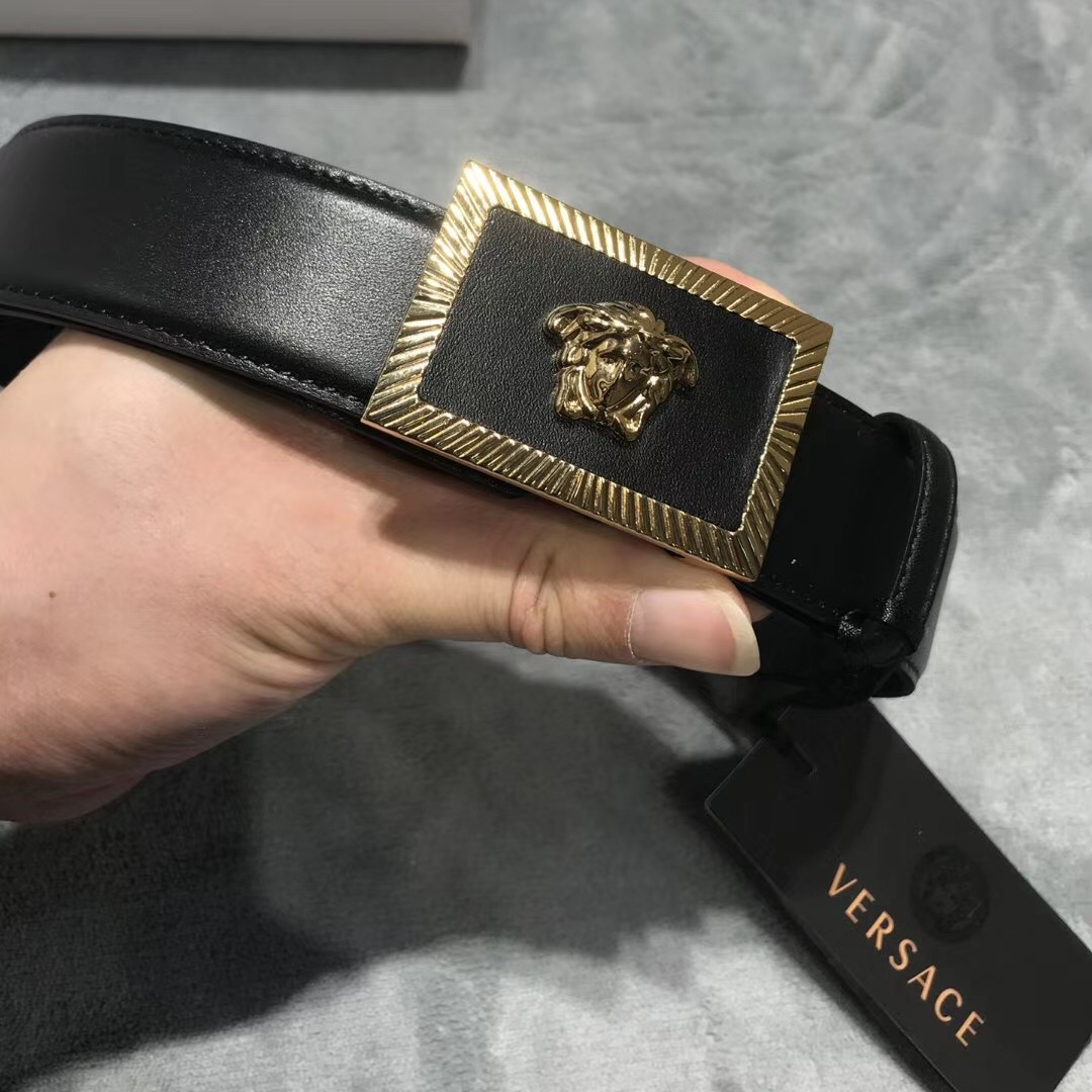 Versace Medusa Head Leather Belt - everydesigner