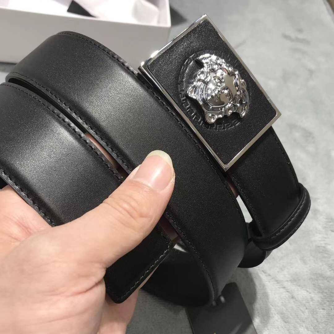 Versace Medusa Head Leather Belt - everydesigner