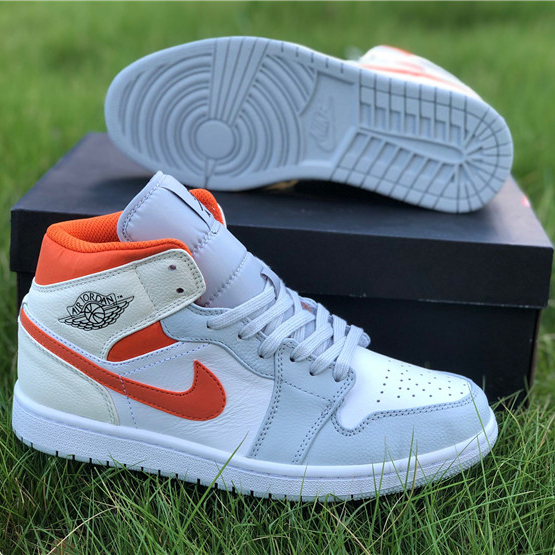 Jordan AJ1 Mid Starfish Orange Platinum CW7591-100 - everydesigner