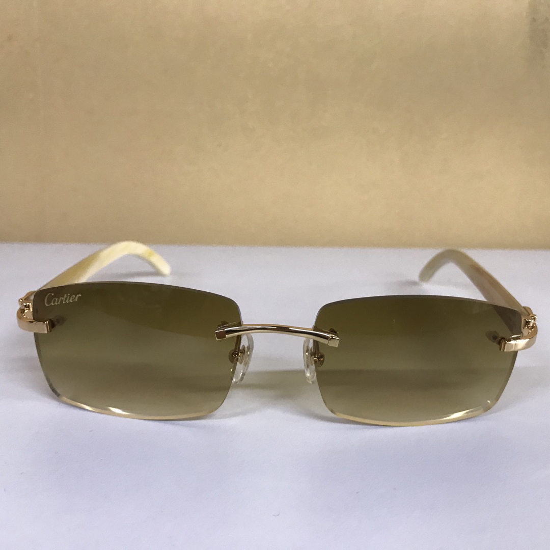 Cartier 3524012 White Buffalo Eyeglasses In Gold - everydesigner