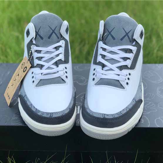 Jordan Kwas X AJ3 Fresh Water White/Light Grey Sneakers - everydesigner