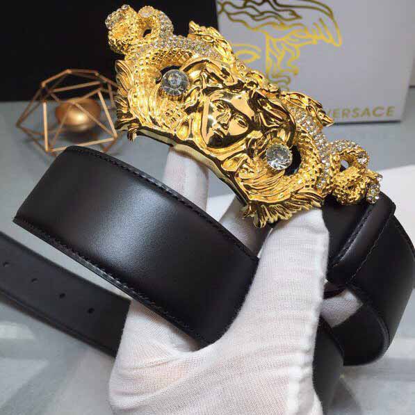 Versace Medusa Head Leather Belt - everydesigner