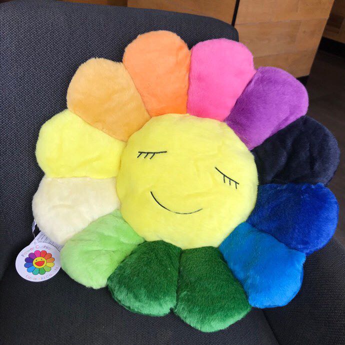 Takashi Murakami Smile On Rainbow Flower Plush Toys （Small / 60cm） - everydesigner