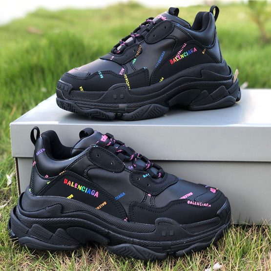 Balenciaga Allover Logo Triple S Sneaker - everydesigner