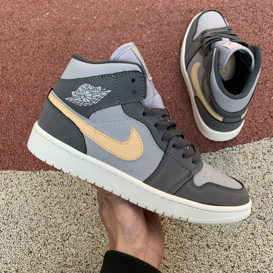 Jordan Air 1 Mid Iron Grey/White Onyx BQ6472 020 - everydesigner