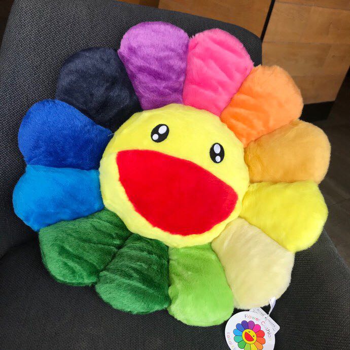 Takashi Murakami Smile On Rainbow Flower Plush Toys （Big / 100cm） - everydesigner