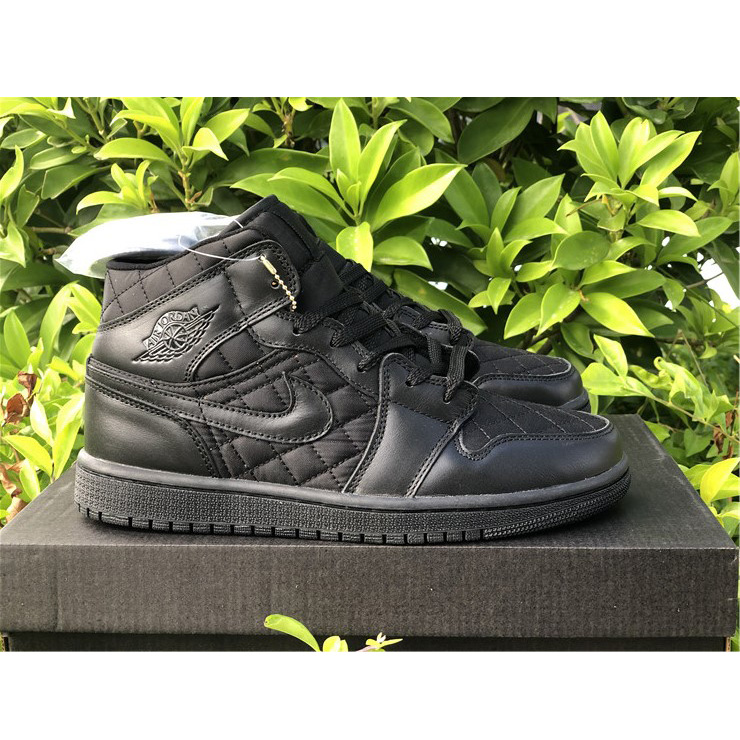 Jordan Air 1 Mid Black Quilted DB6078-001 - everydesigner