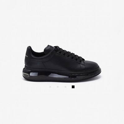 Alexander Mqueen Air Platform Leather Sneakers Black - everydesigner