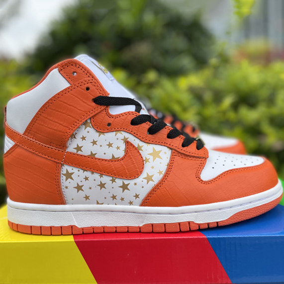 Nike Dunk High Pro SB Supreme Orange Stars - everydesigner