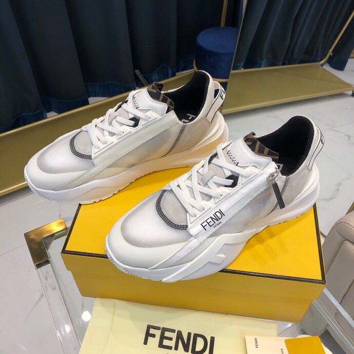 Fendi White Low Top Sneakers - everydesigner