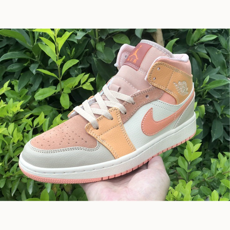 Jordan  Pink Orange Stitching Air  1 Mid - everydesigner