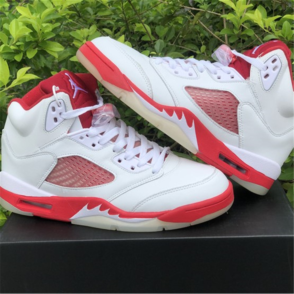 Jordan AJ 5 Retro GS Pink Foam Sneaker 440892-106 (Red&White) - everydesigner