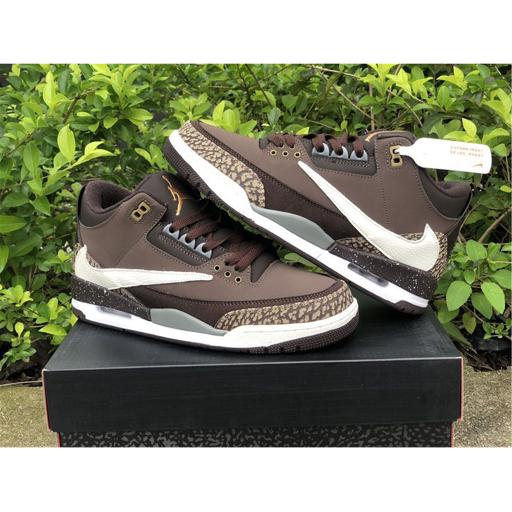 Jordan  Travis Scott X AJ 3 Brown  - everydesigner