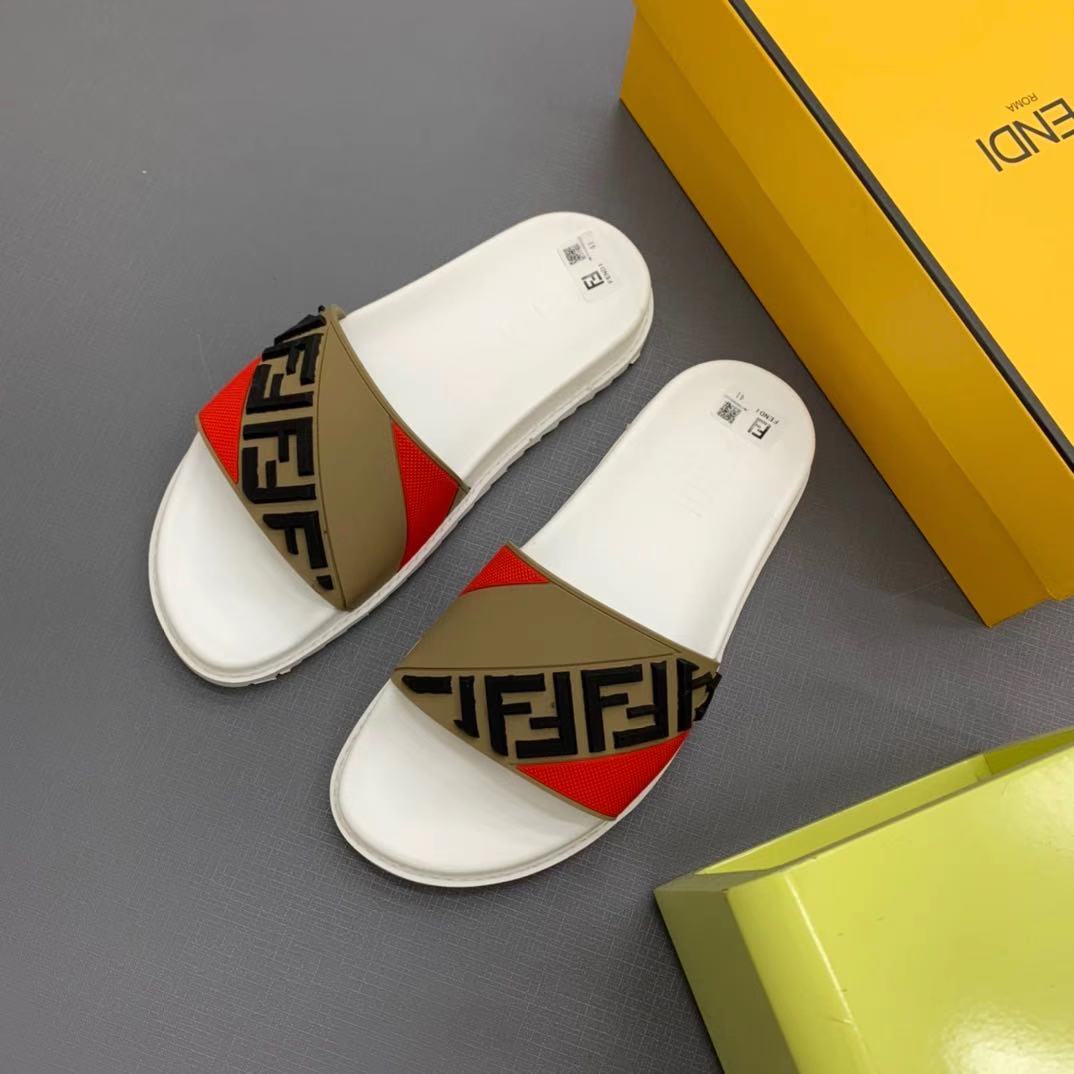 Fendi Panelled FF Logo Slides - everydesigner