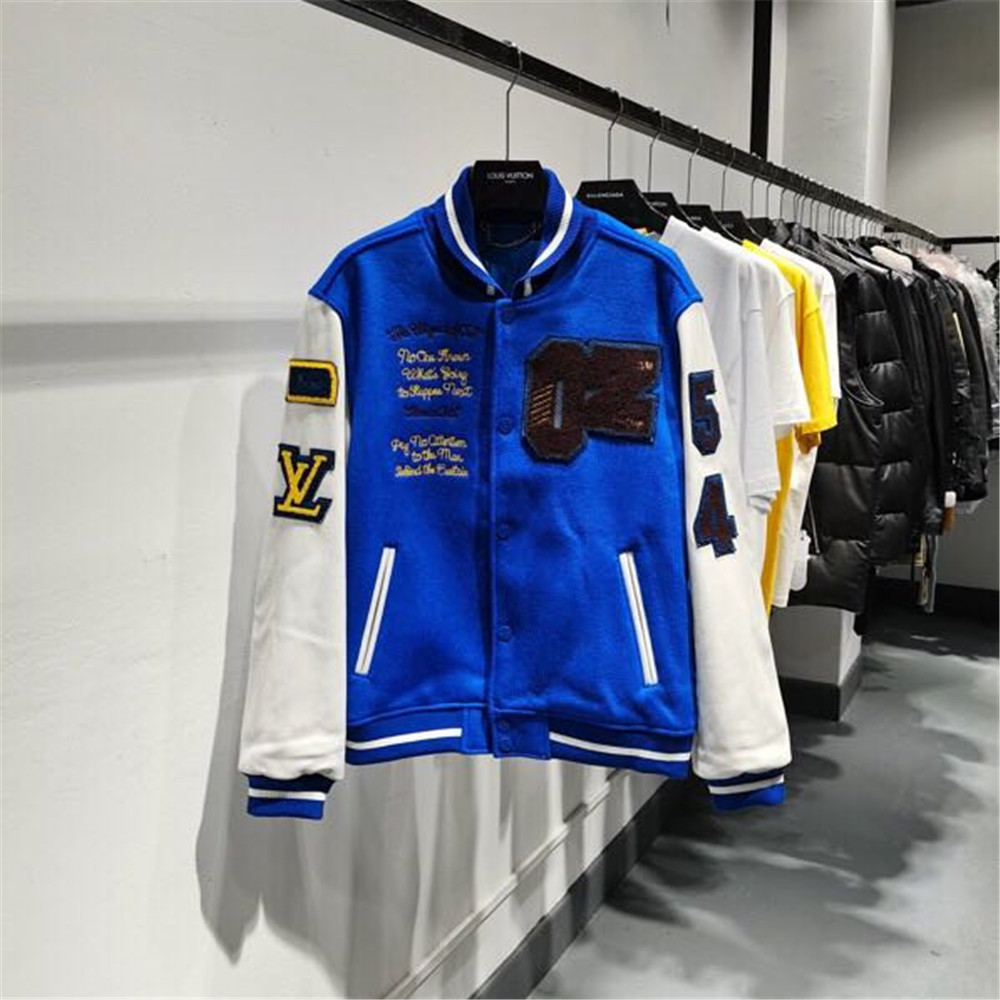 Louis Vuitton Blue Baseball Jacket - everydesigner