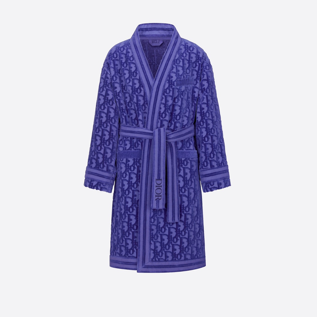 Dior Oblique Bathrobe In Purple - everydesigner