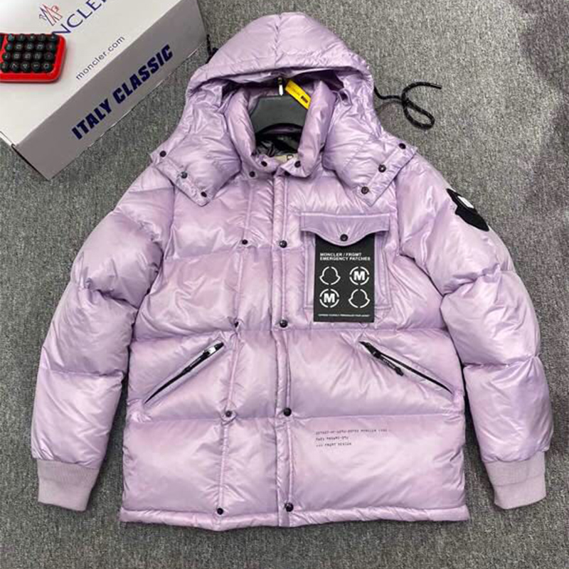 Moncler Anthemyx Short Down Jacket In Light Lilac - everydesigner