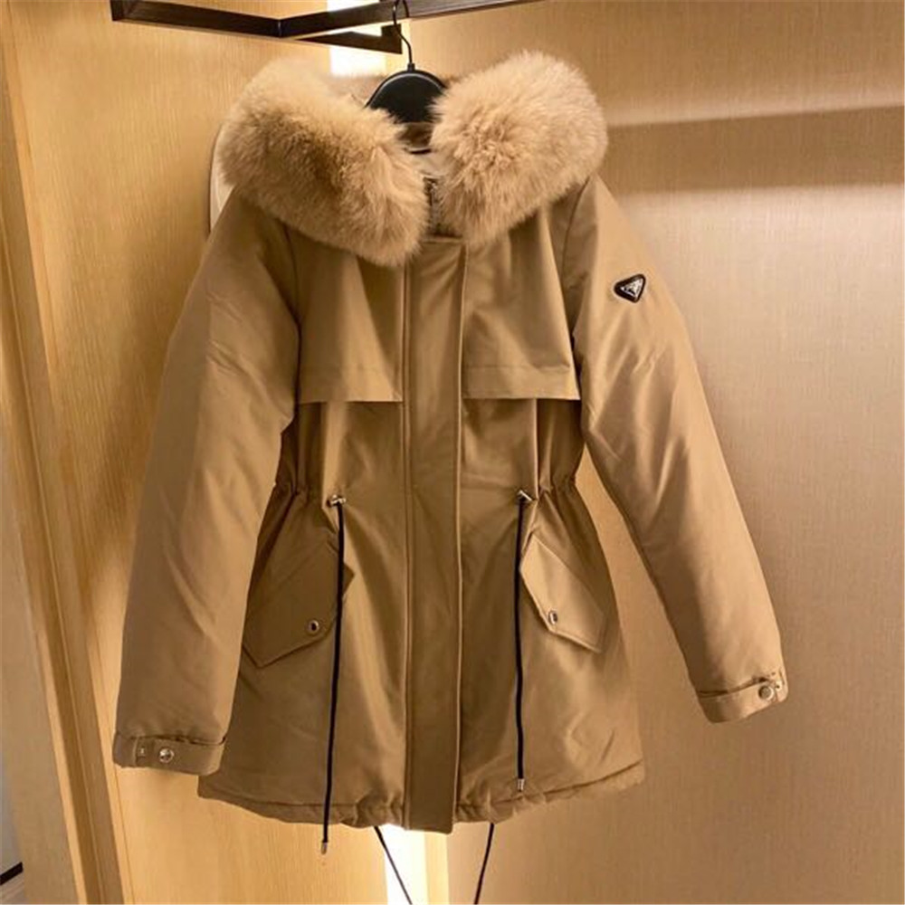 Prada Detachable Long Down Jacket(Apricot) - everydesigner