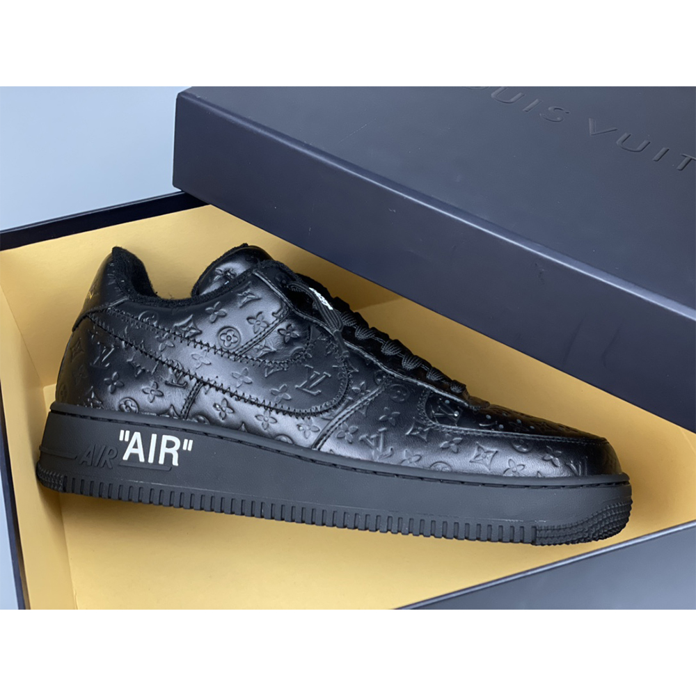 Louis Vuitton X Nike Air Force 1 Sneaker All Black - everydesigner