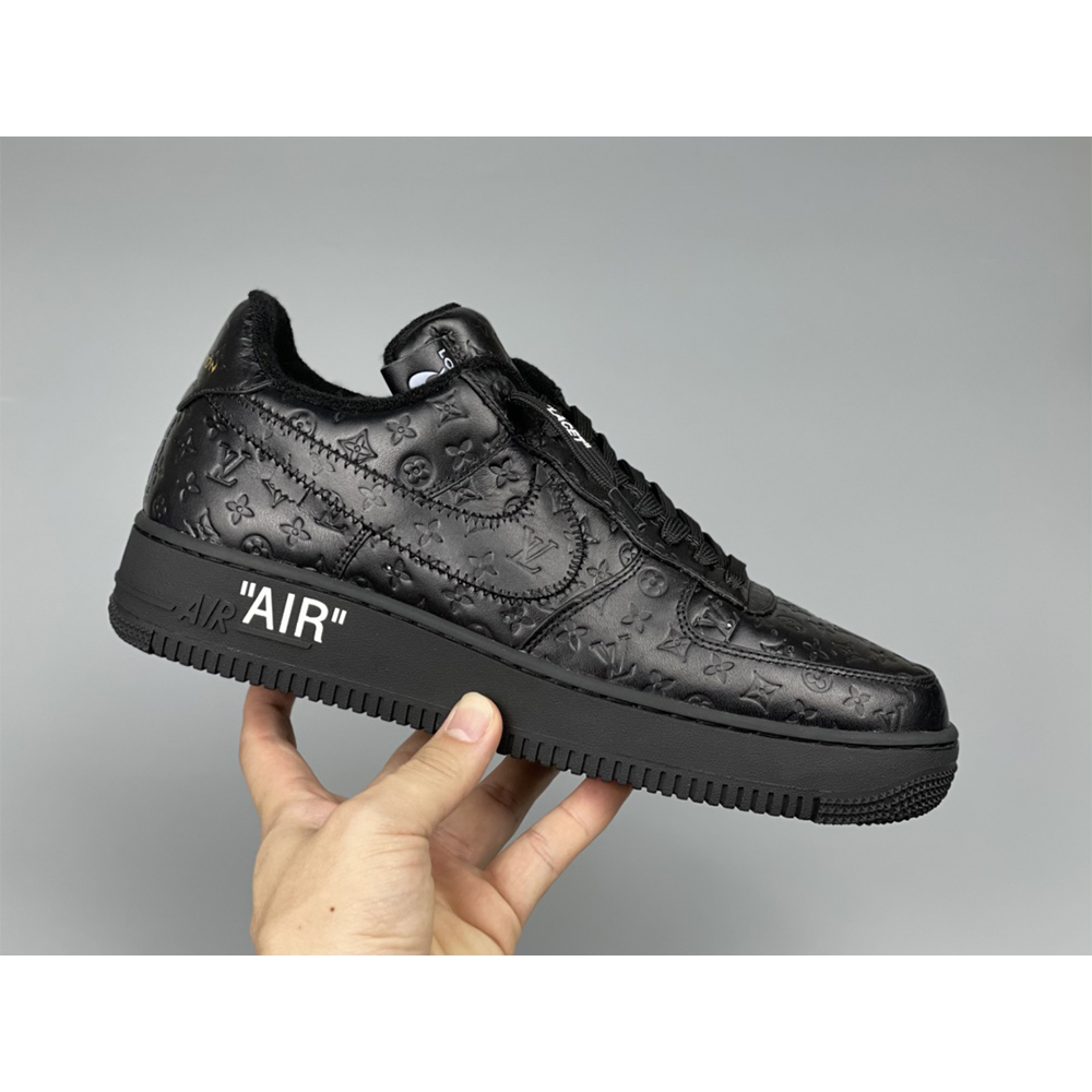 Louis Vuitton X Nike Air Force 1 Sneaker All Black - everydesigner