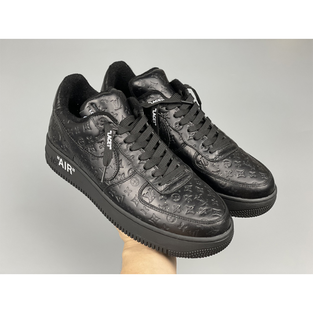 Louis Vuitton X Nike Air Force 1 Sneaker All Black - everydesigner