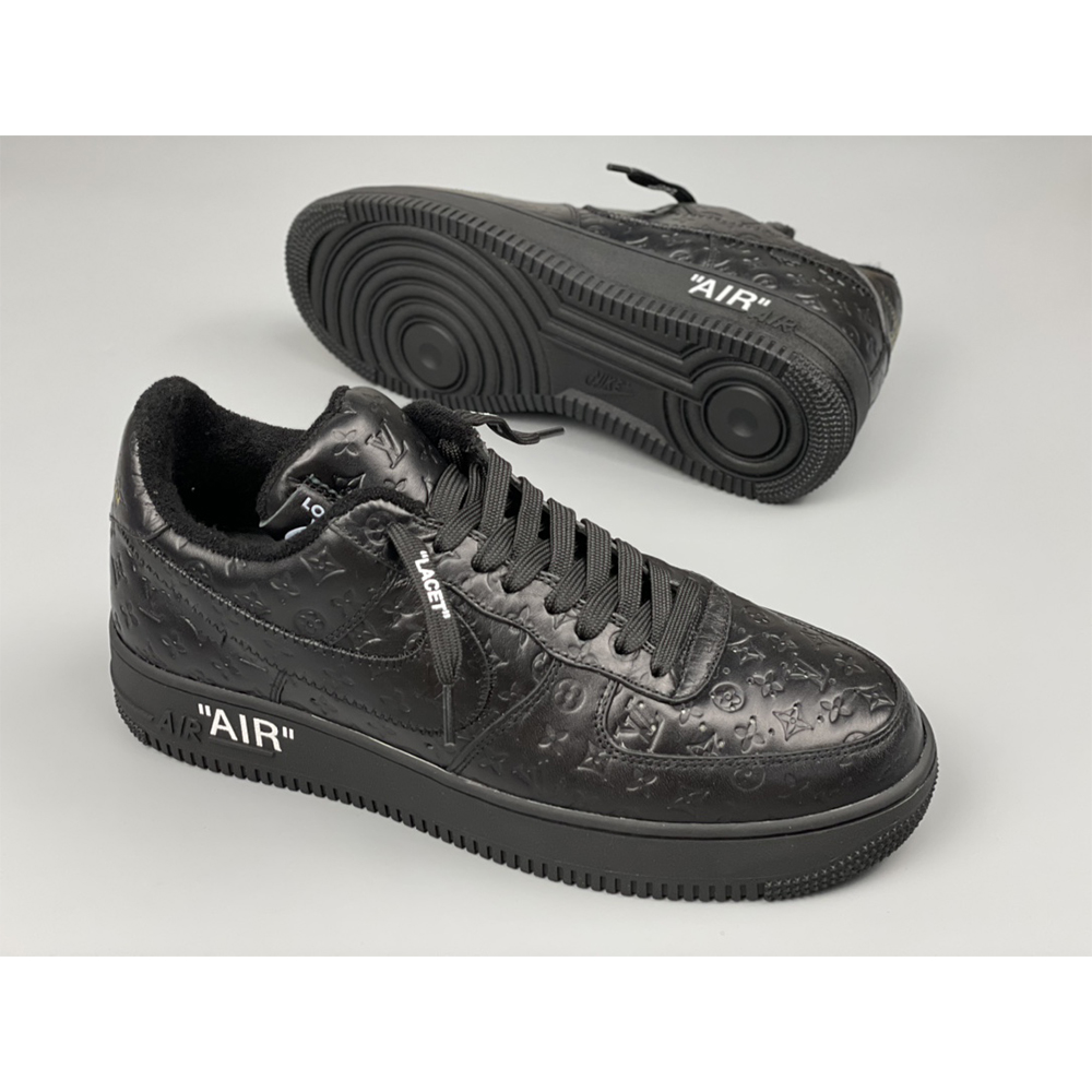 Louis Vuitton X Nike Air Force 1 Sneaker All Black - everydesigner