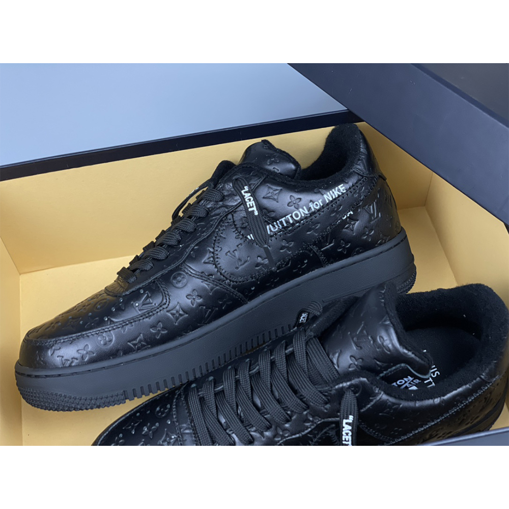 Louis Vuitton X Nike Air Force 1 Sneaker All Black - everydesigner