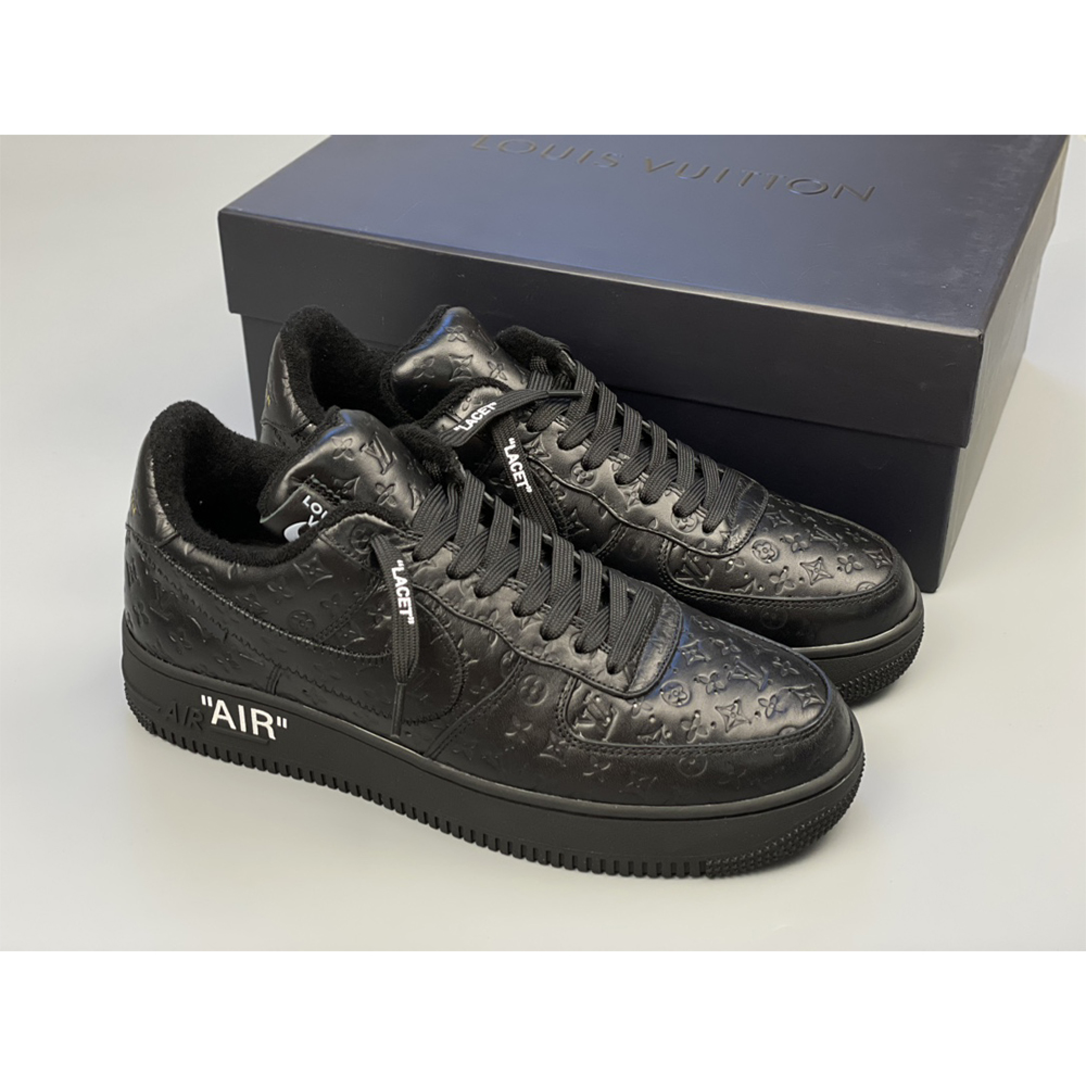 Louis Vuitton X Nike Air Force 1 Sneaker All Black - everydesigner