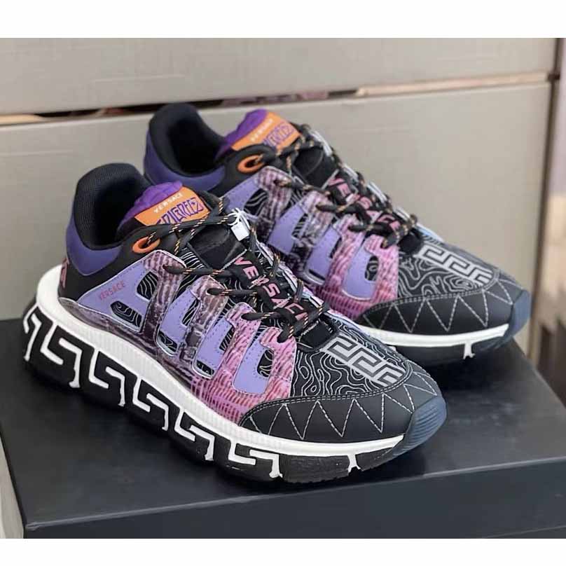 Versace Trigreca Sneakers Purple - everydesigner