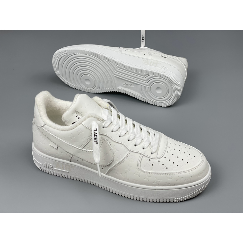 Louis Vuitton  X Nike Air Force 1 Sneaker All White - everydesigner