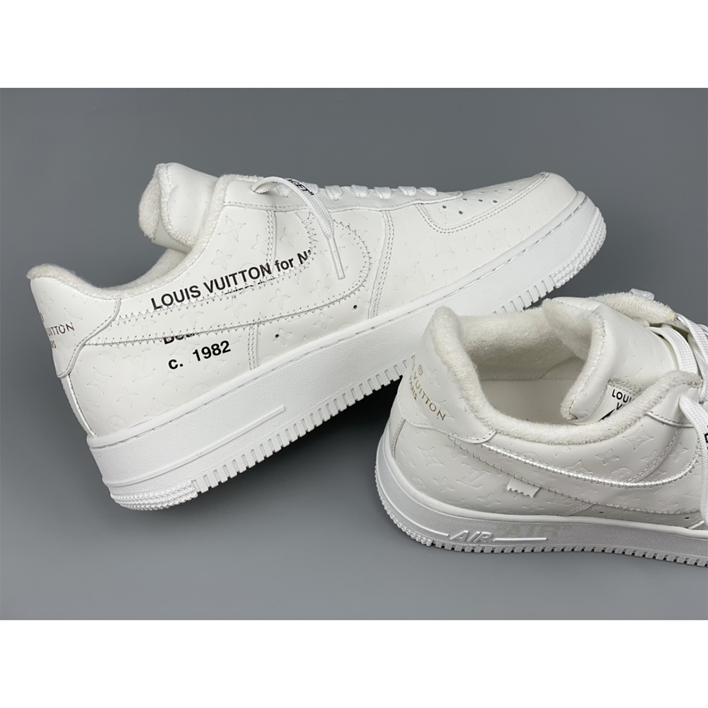 Louis Vuitton  X Nike Air Force 1 Sneaker All White - everydesigner