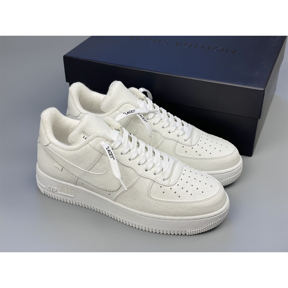 Louis Vuitton  X Nike Air Force 1 Sneaker All White - everydesigner