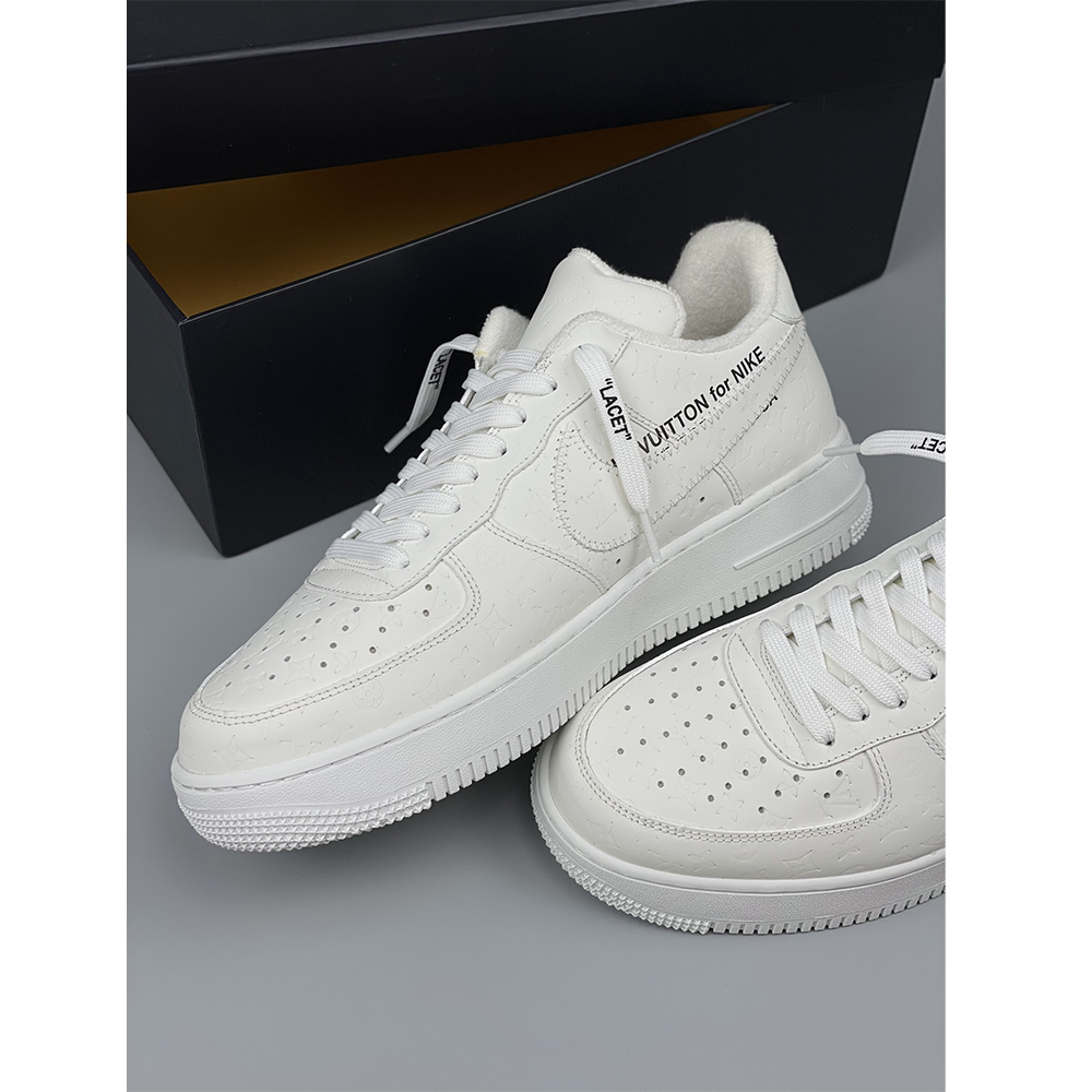 Louis Vuitton  X Nike Air Force 1 Sneaker All White - everydesigner