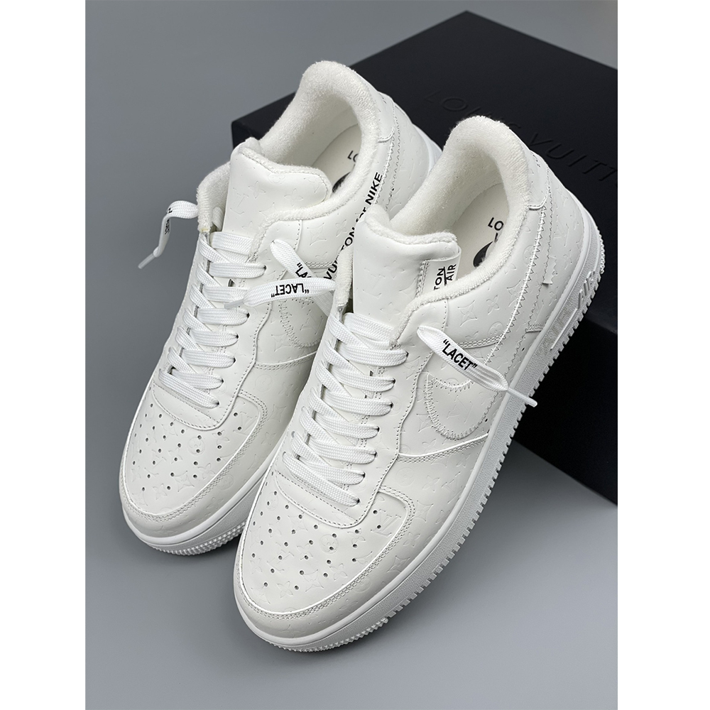 Louis Vuitton  X Nike Air Force 1 Sneaker All White - everydesigner