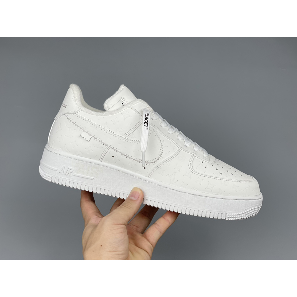 Louis Vuitton  X Nike Air Force 1 Sneaker All White - everydesigner