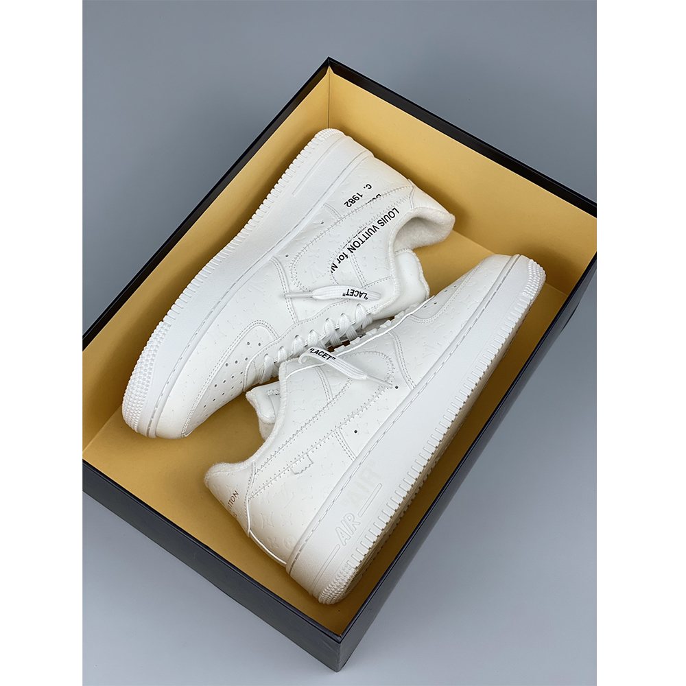 Louis Vuitton  X Nike Air Force 1 Sneaker All White - everydesigner