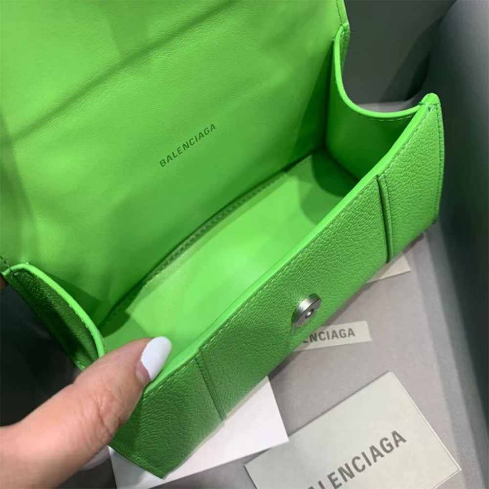 [50% Discount]Balenciaga Hourglass Top Handle Bag In Green - everydesigner