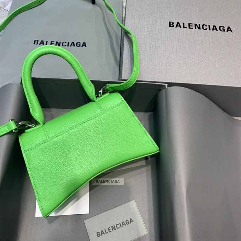 [50% Discount]Balenciaga Hourglass Top Handle Bag In Green - everydesigner