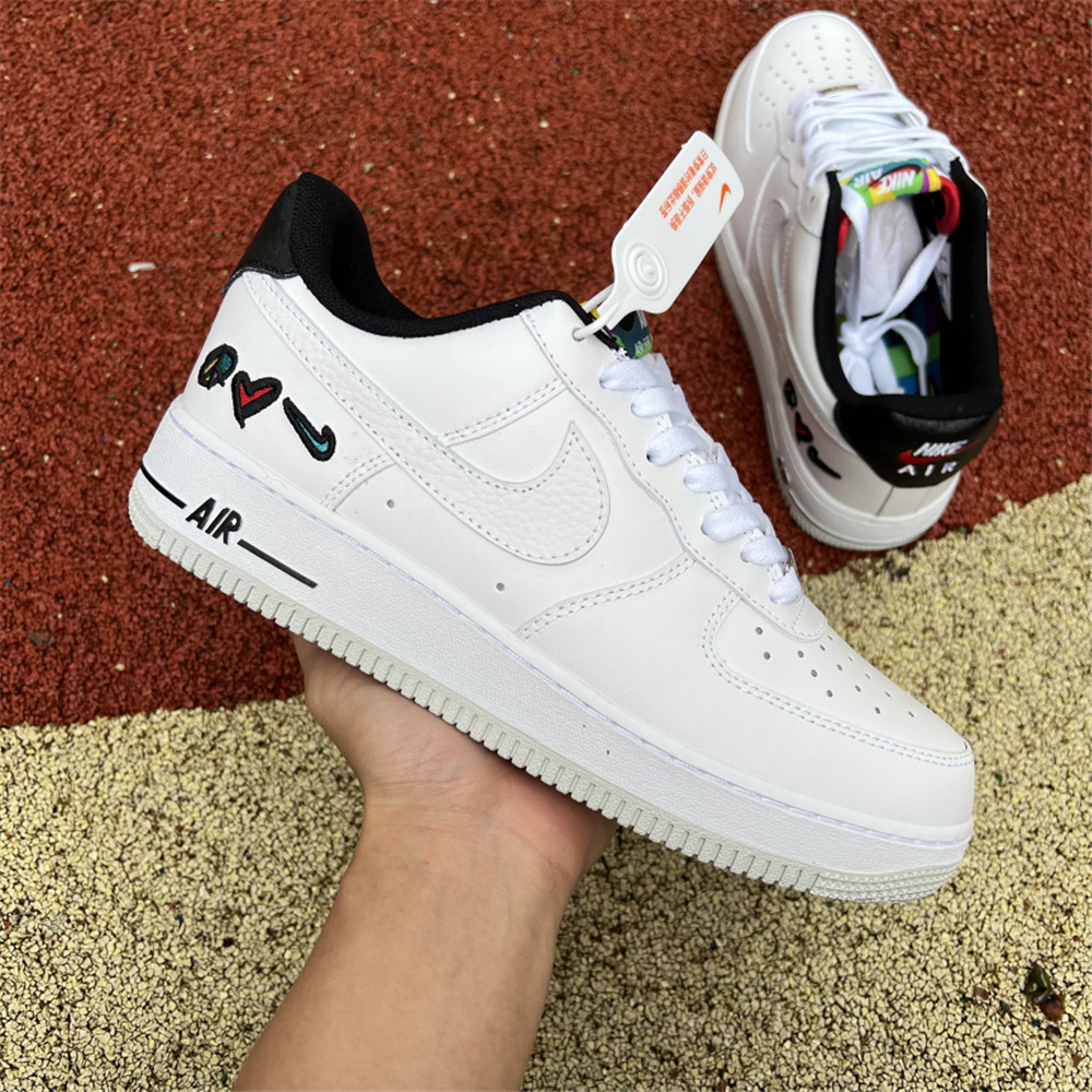 Jordan Nike Air Force 1 Low "Peace, Love, Basketball" Boarding Shoes DM8148-100 - everydesigner