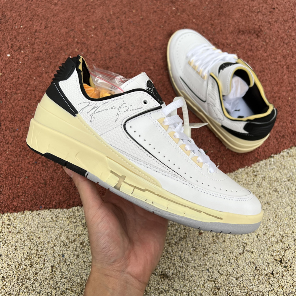 Jordan Offwhite X AJ2 Low “White/Black” Sneakers - everydesigner