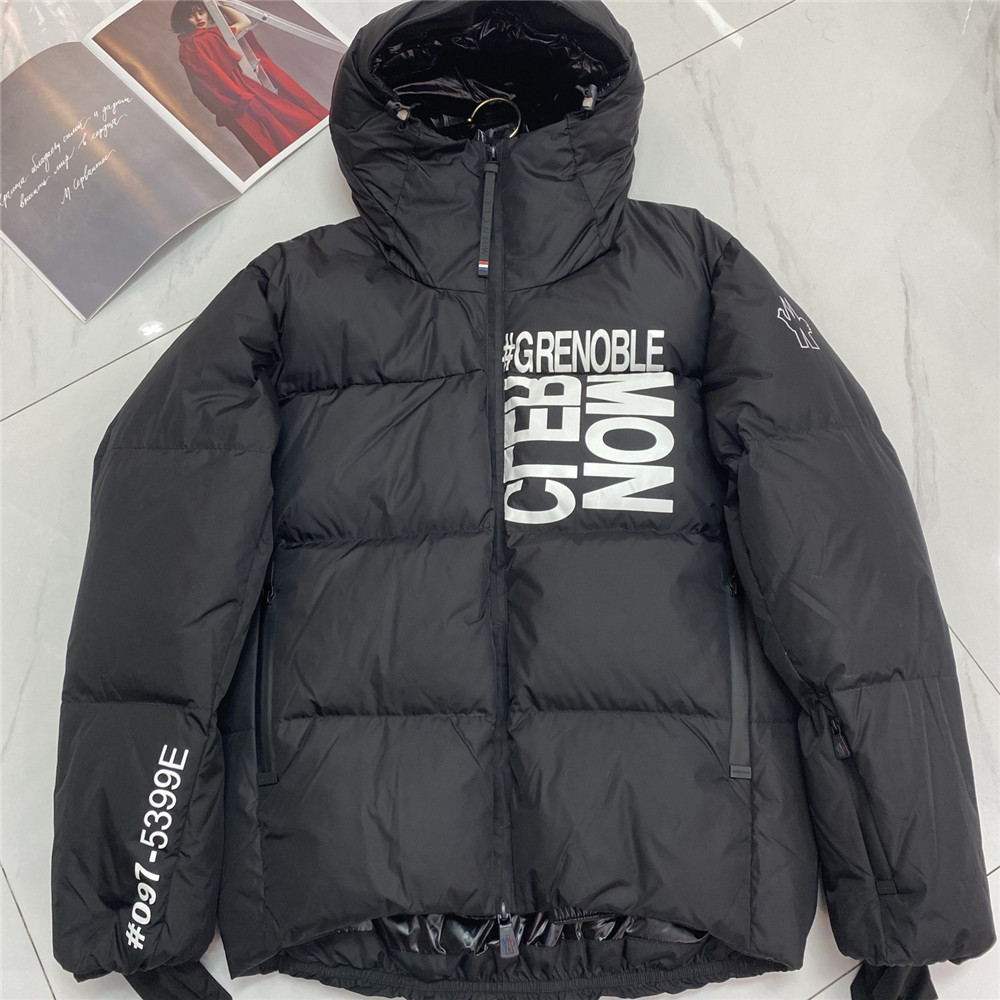 Moncler Grenoble Down Jacket In Black - everydesigner