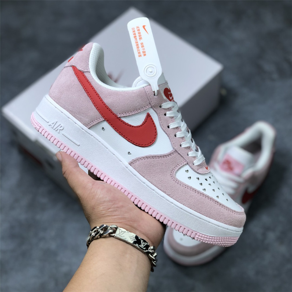 Nike Air Force Pink Valentine Sneaker - everydesigner