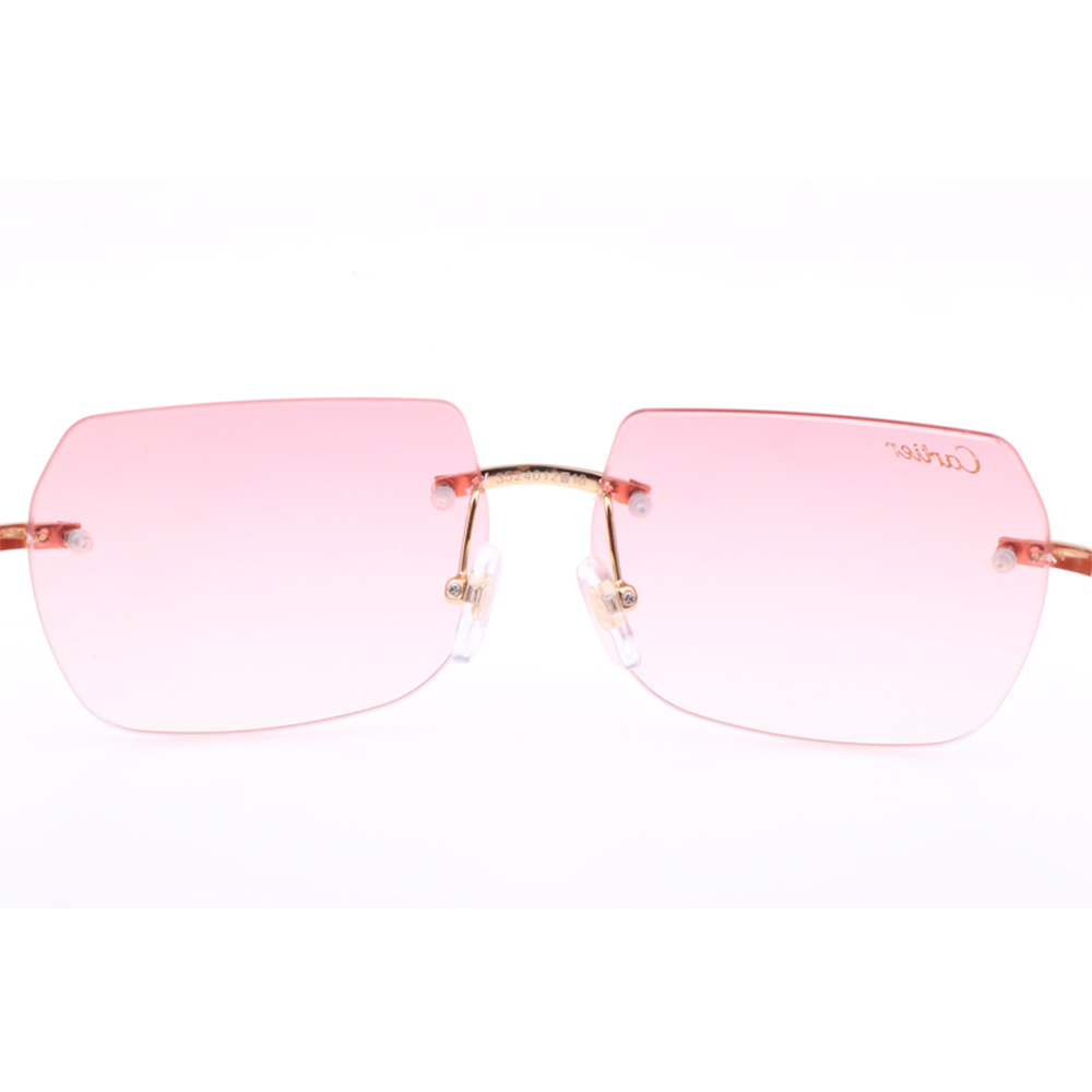 Cartier 8300818 Red Wood Sunglasses In Gold Gradient Pink - everydesigner