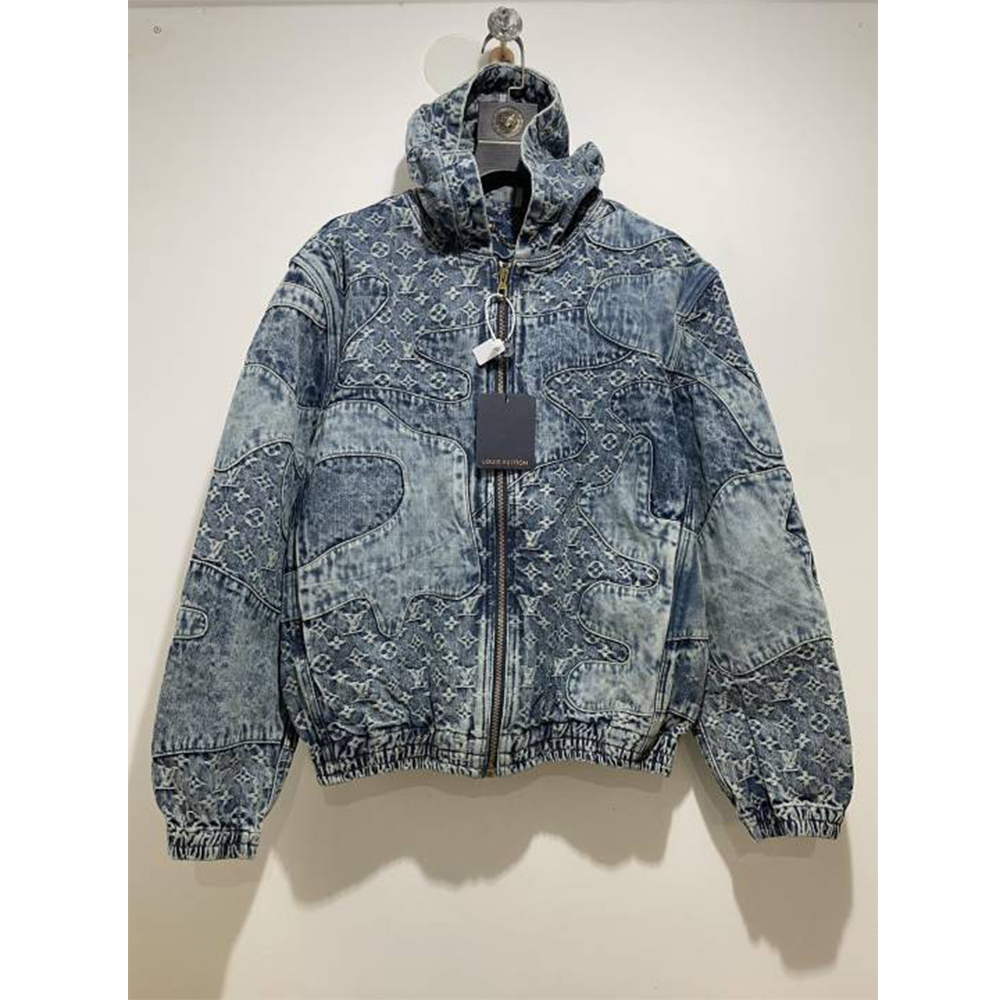 Louis Vuitton Monogram Patchwork Denim Hoodie - everydesigner