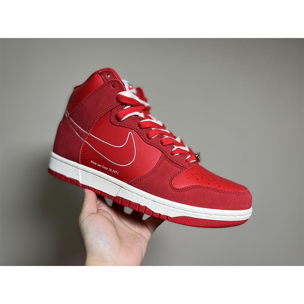 Nike Dunk High First Use Red Sneaker - everydesigner