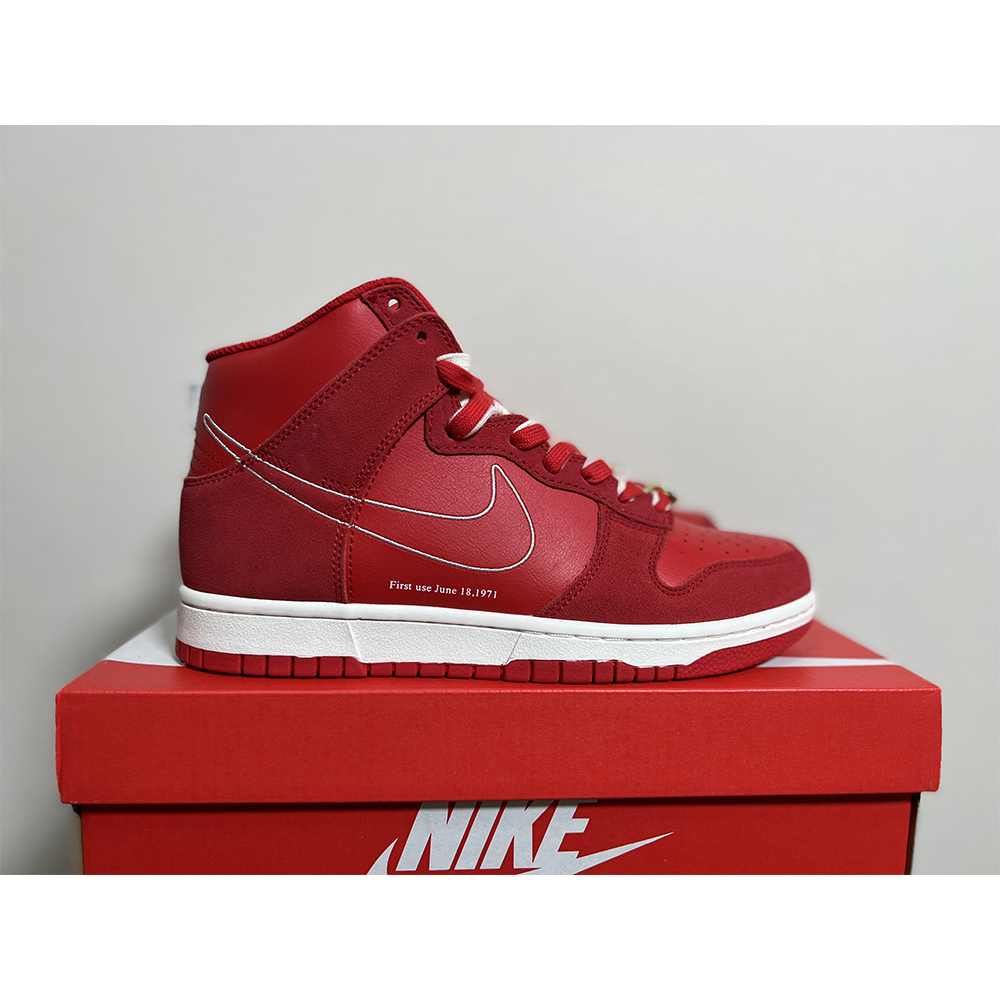 Nike Dunk High First Use Red Sneaker - everydesigner