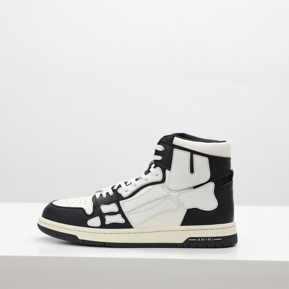 Amiri Skel-Top Hi Sneaker White/Black - everydesigner